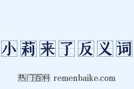 小莉来了反义词是什么意思的图片